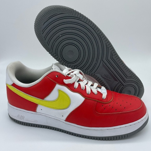 Nike Other - Nike Air Force 1 Low By You Red/white/yellow/grey DN4162-991 Men's Size 11.5